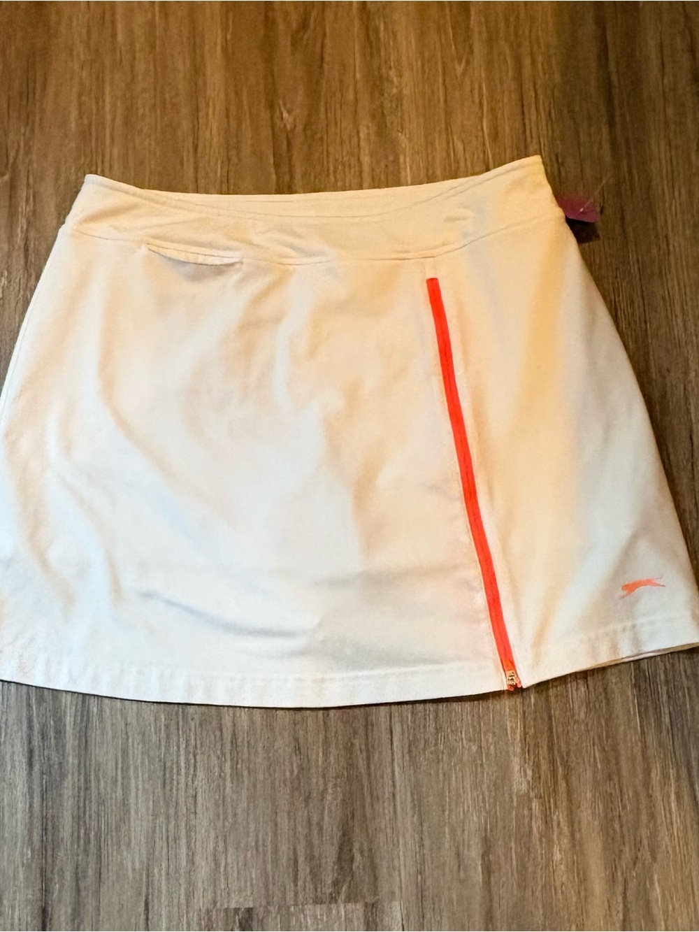 Slazenger White Golf Skort with Coral Logo